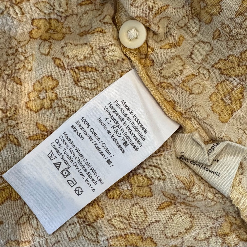 Madewell Hilltop Shirt in Piccola Floral French Vanilla Size Medium - Picture 11 of 14